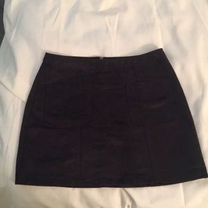 Suede skirt